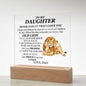 To My Daughter | Square Acrylic Plaque