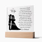 To My Wife | Square Acrylic Plaque